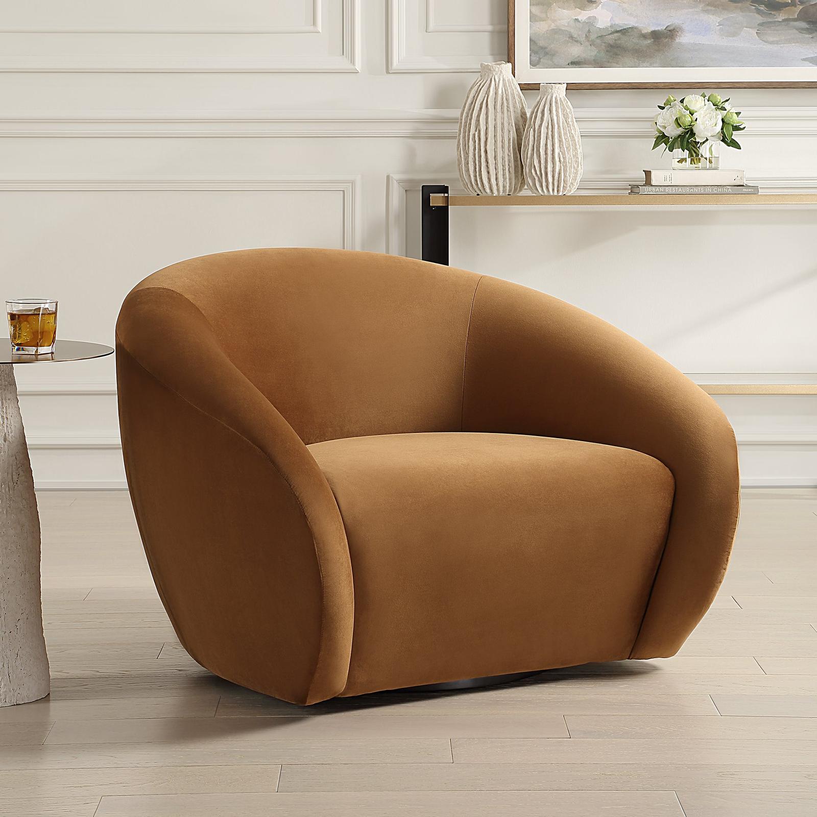 Uttermost Desoto Hazlenut Swivel Chair