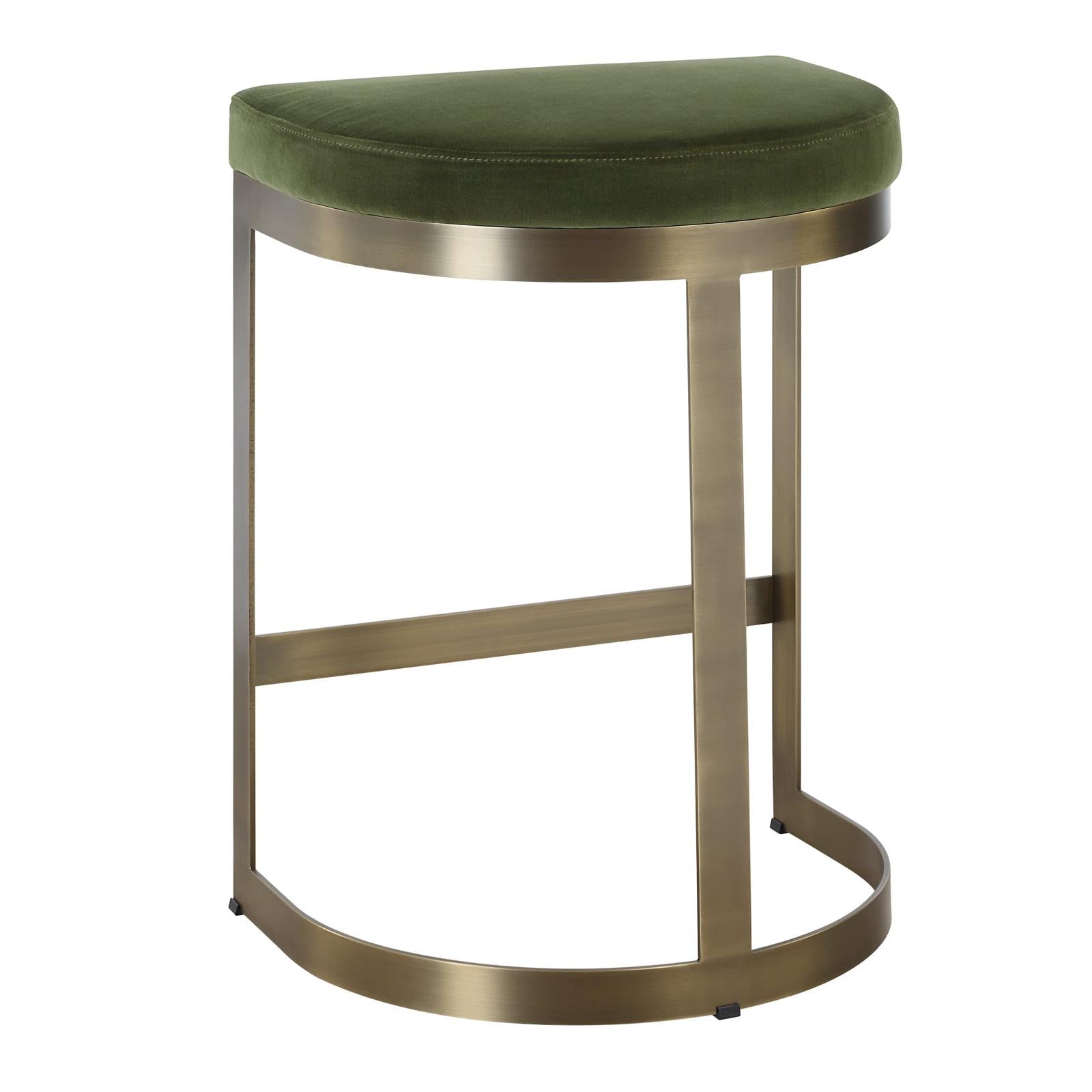 Uttermost Ivan Brass Moss Counter Stool
