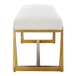 Uttermost Midas Antique Gold Bench