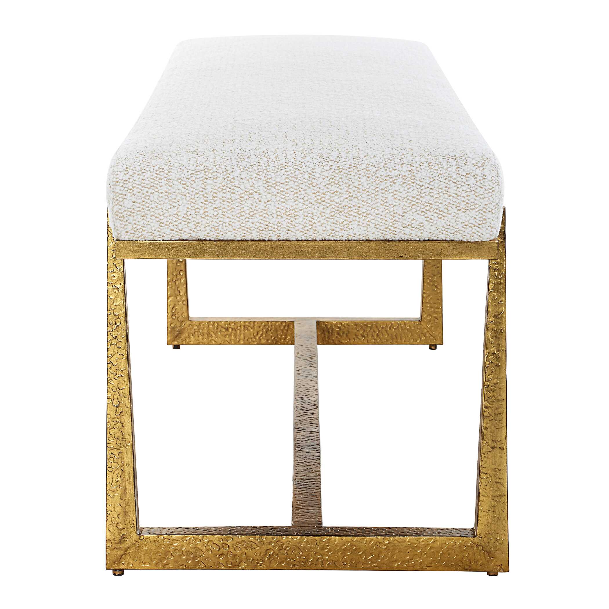 Uttermost Midas Antique Gold Bench