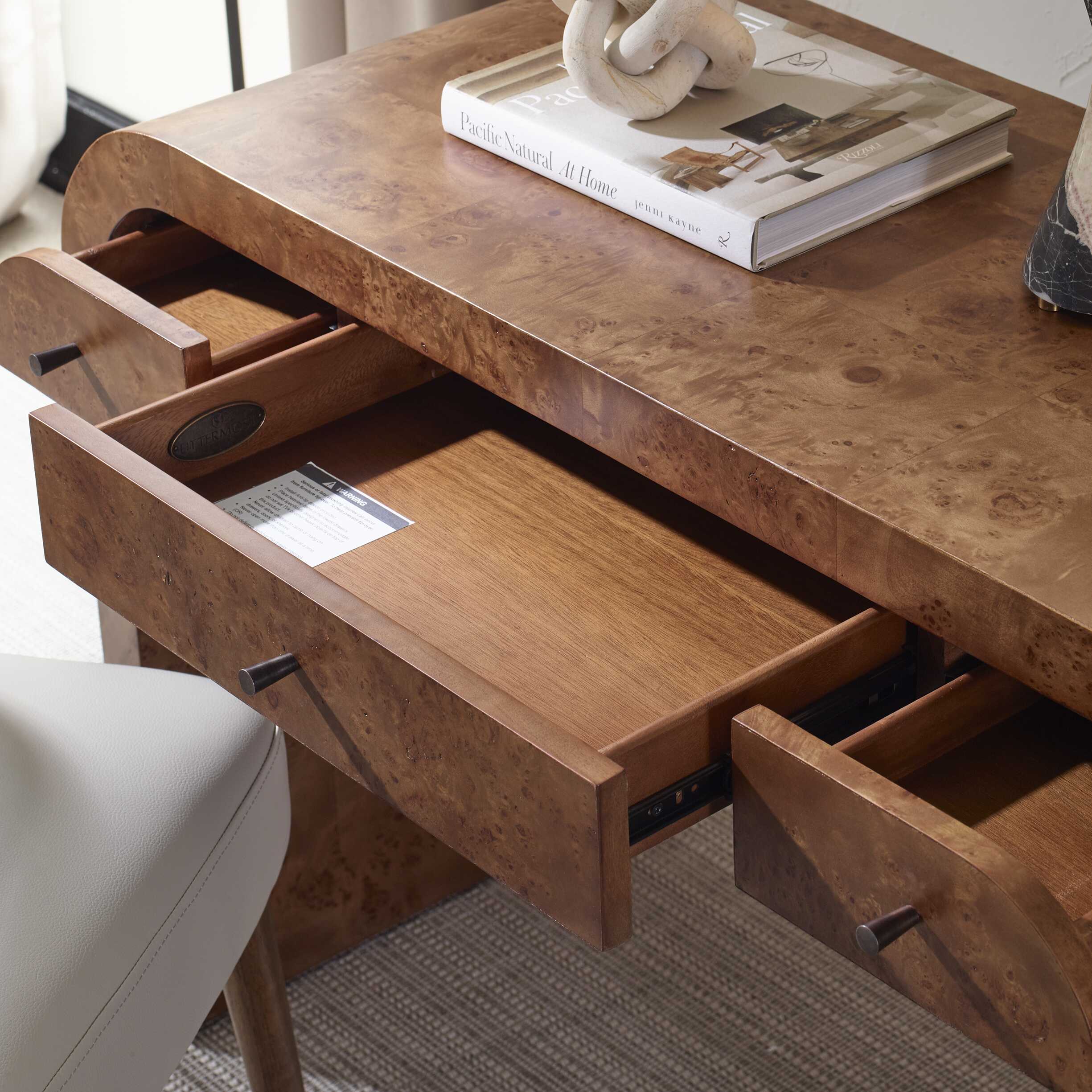 Uttermost Rocco Mappa Burl Desk