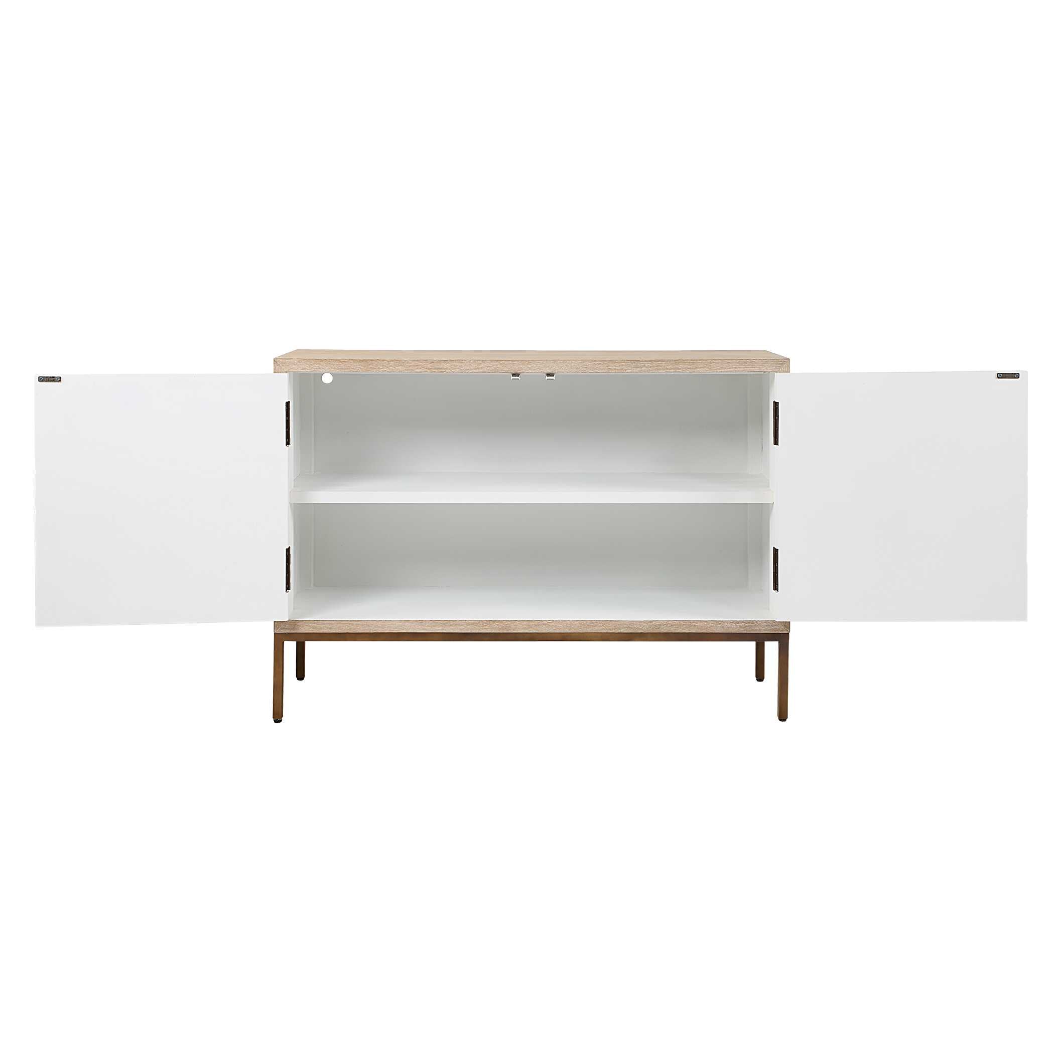 Uttermost Weimar 2 Door White Cabinet