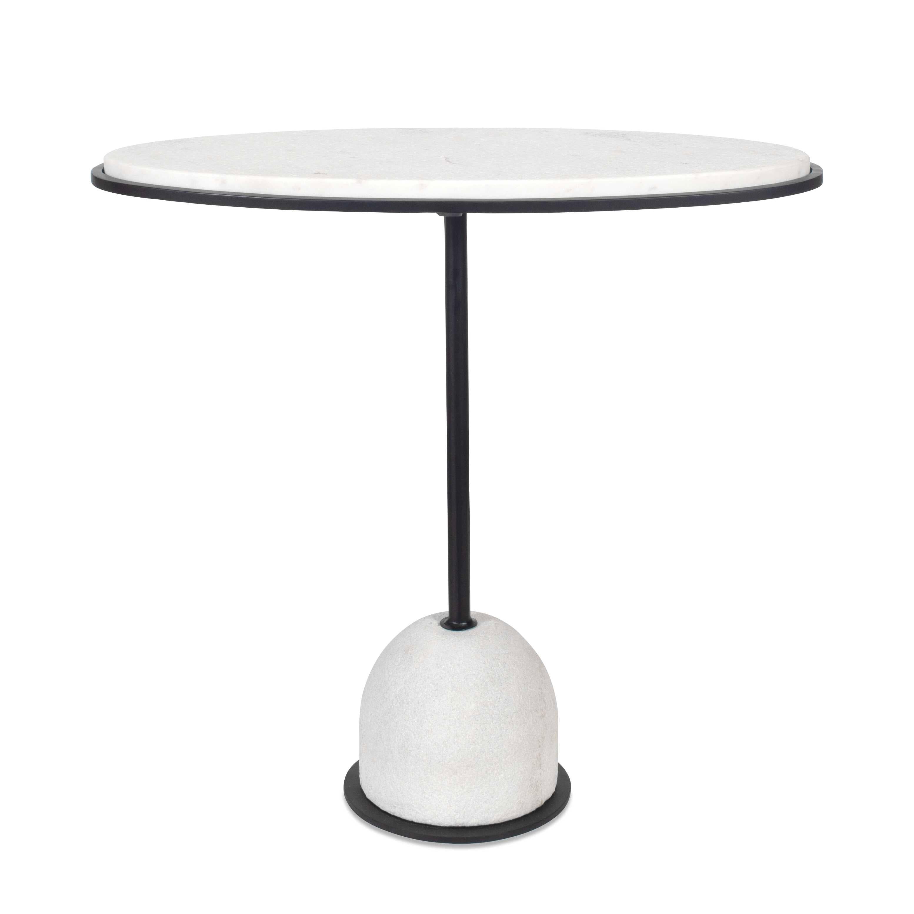 Uttermost Morro White Marble Side Table