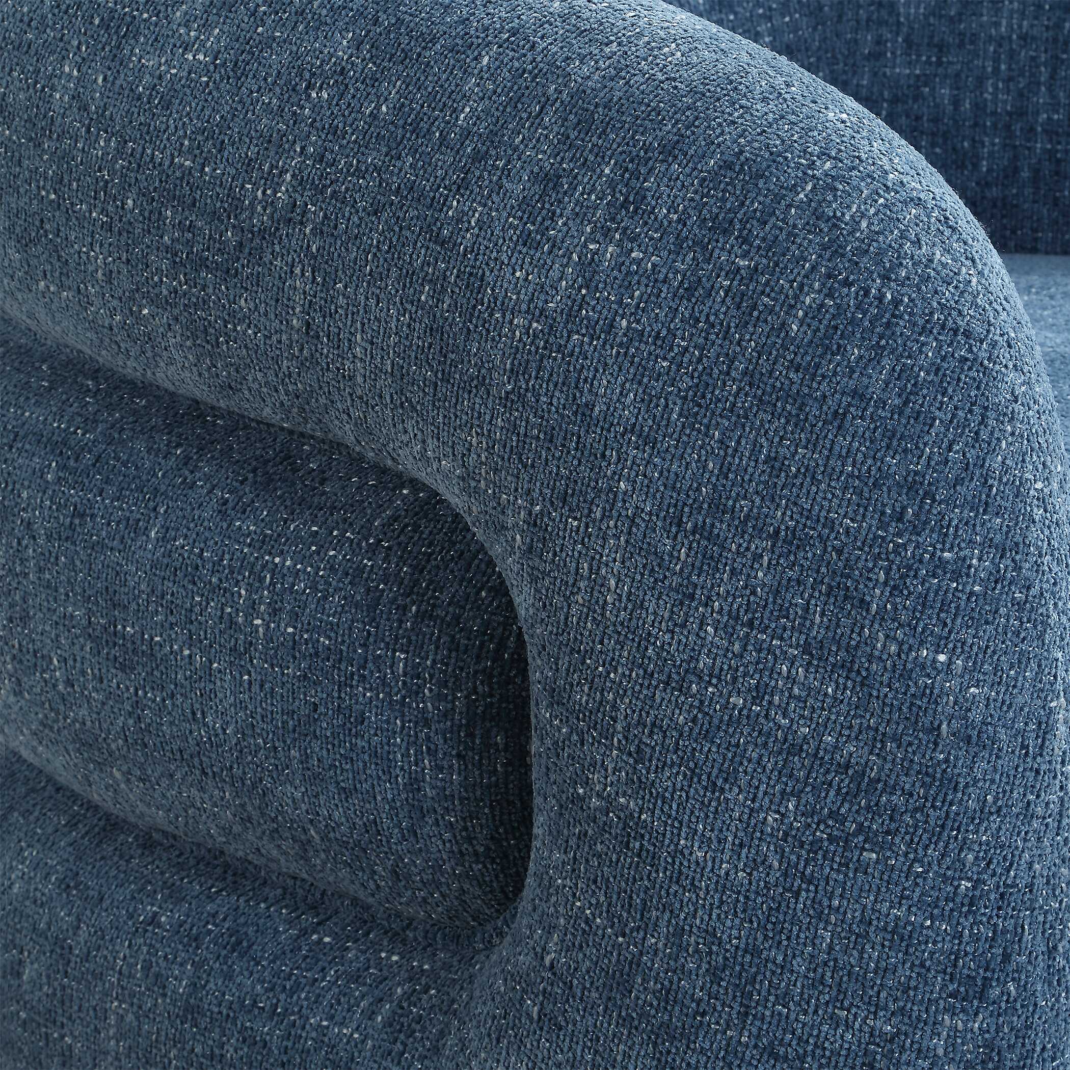 Uttermost Junie Blue Swivel Barrel Chair