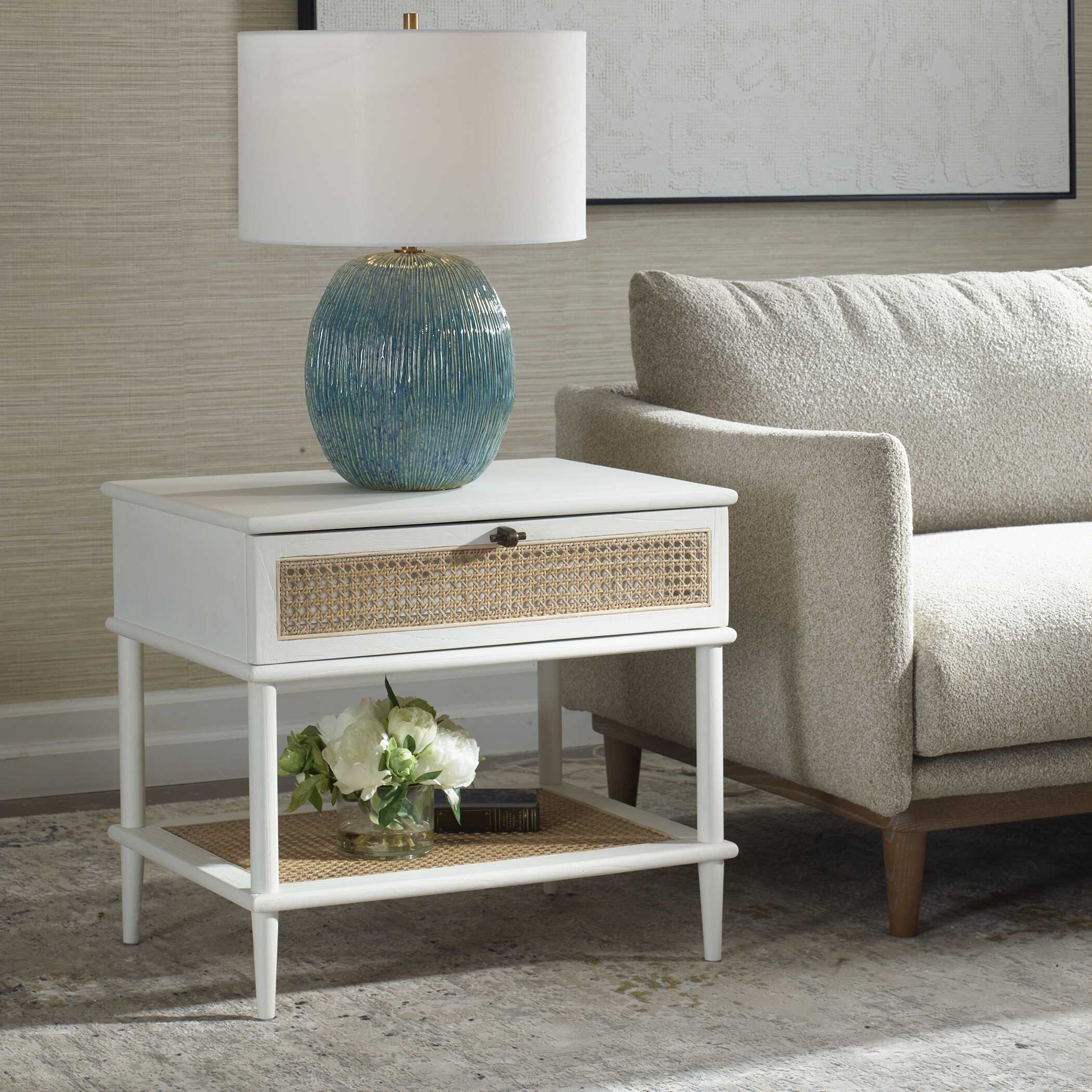 Uttermost Coast Rattan Side Table