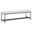 Uttermost Halston Upholstered White Bench