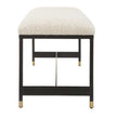 Uttermost Halston Upholstered White Bench