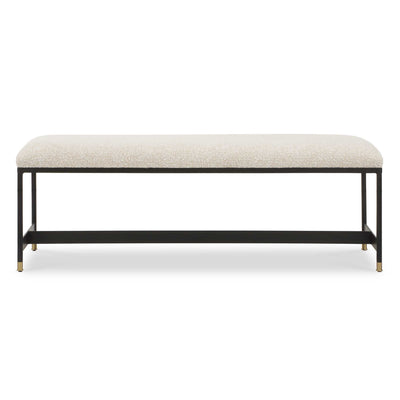 Uttermost Halston Upholstered White Bench