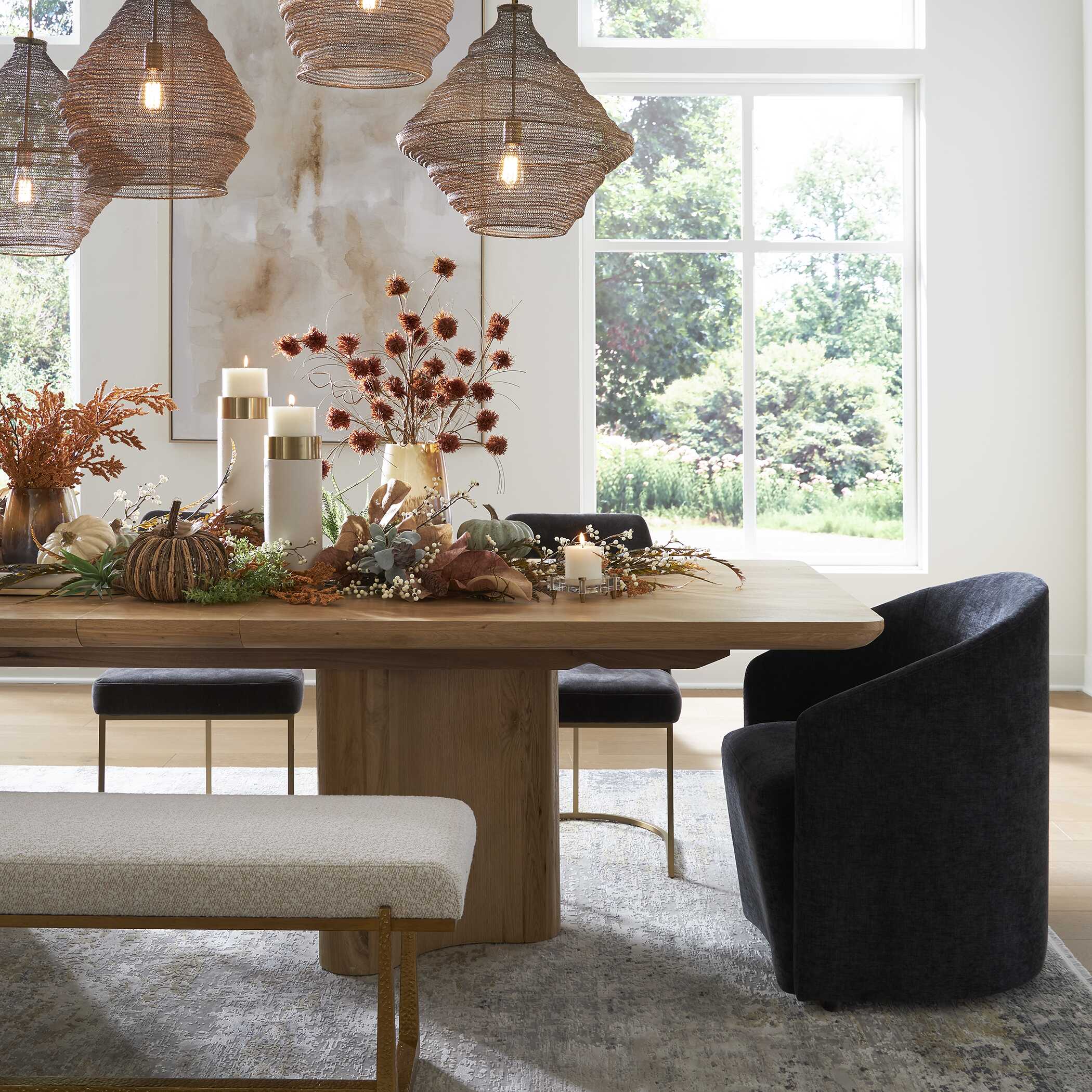 Uttermost Cecelia Oak Dining Table