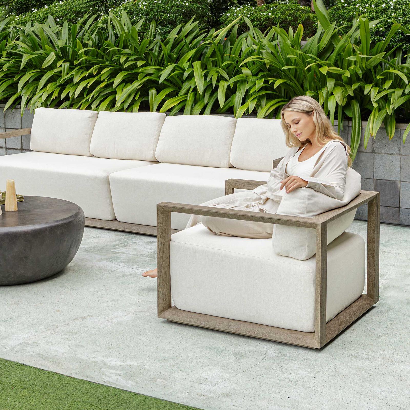Uttermost Remsen Outdoor Gray Lounge Chair