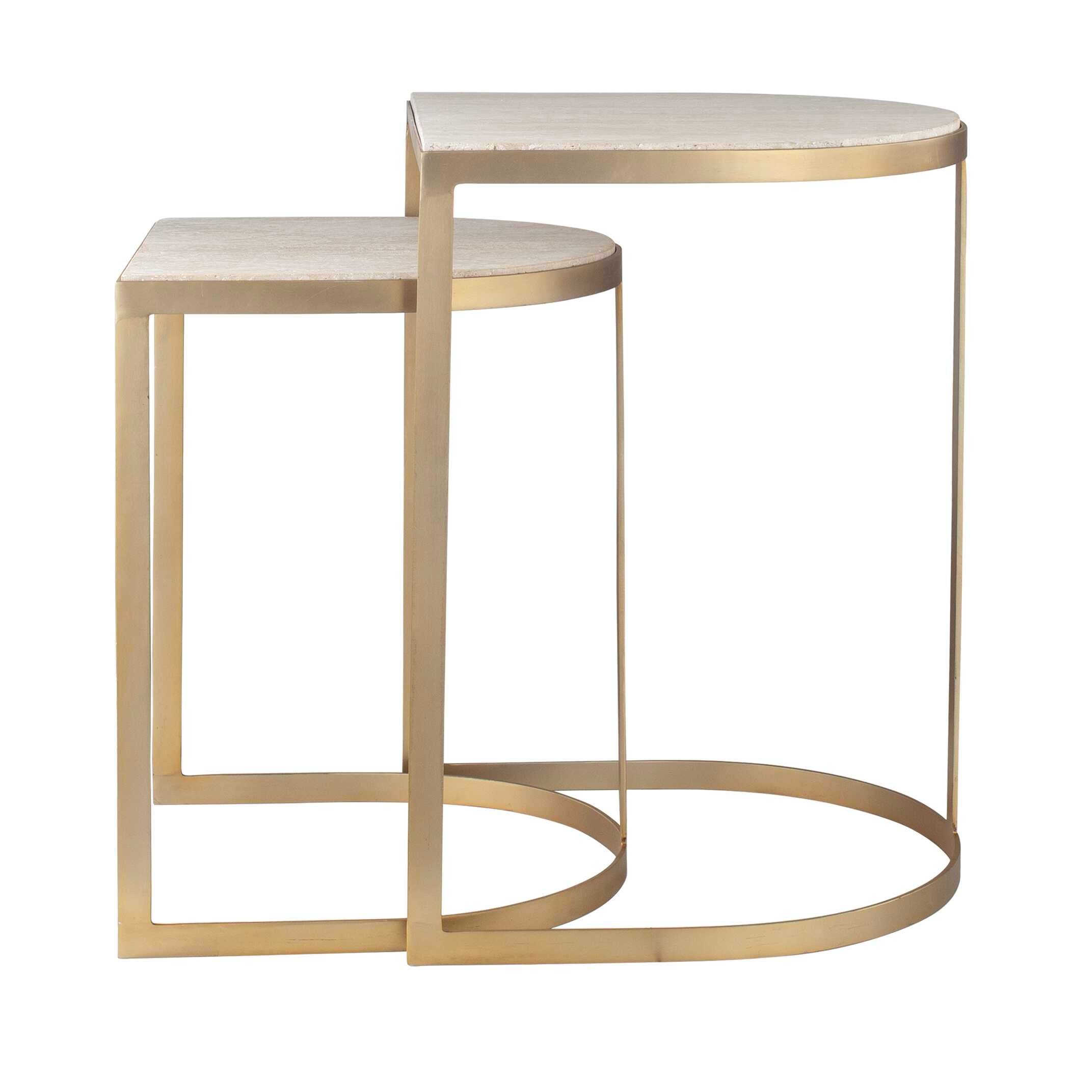 Uttermost Lindon Travertine Nesting Tables - Set of 2