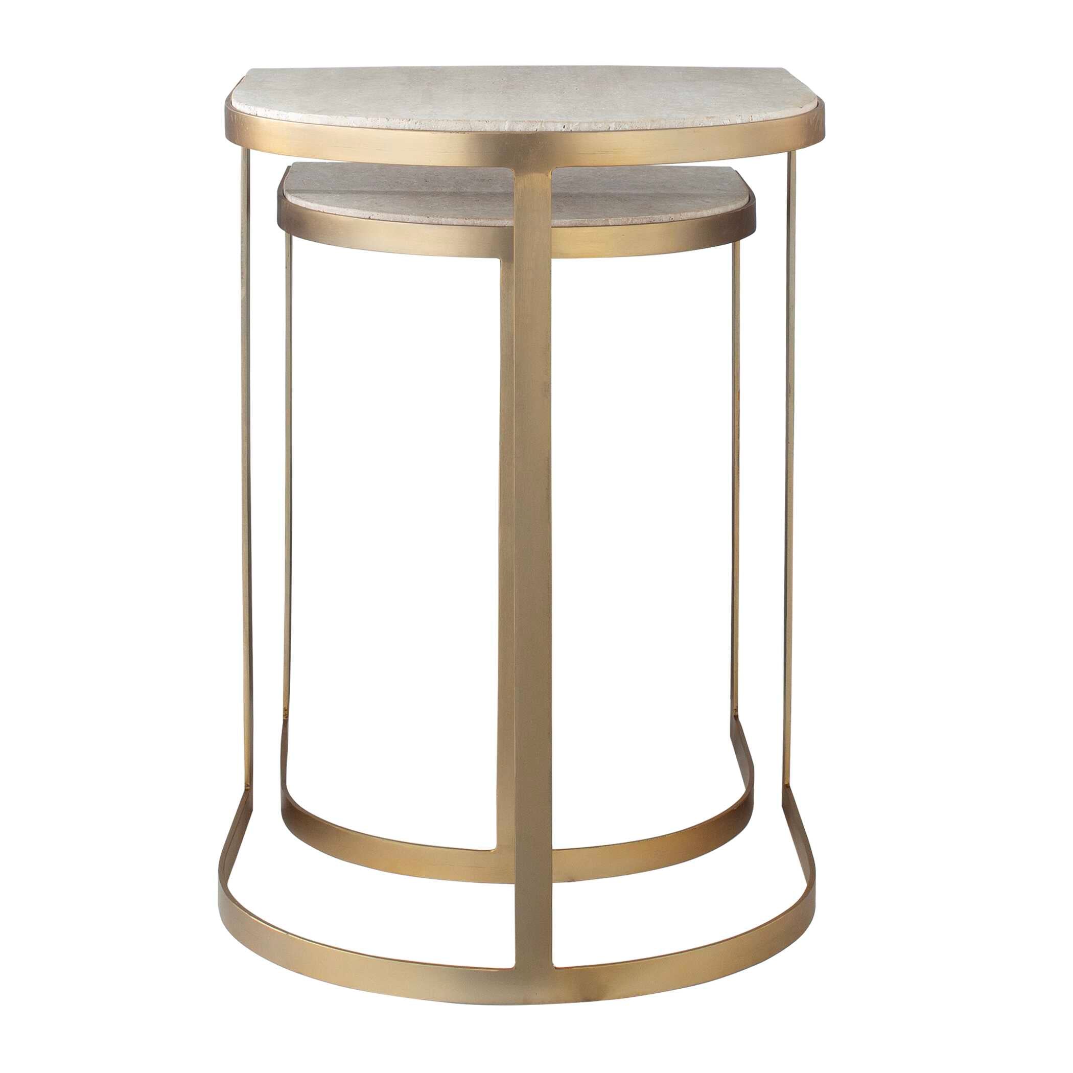 Uttermost Lindon Travertine Nesting Tables - Set of 2