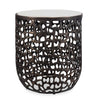 Uttermost Sabena White Marble Outdoor Side Table