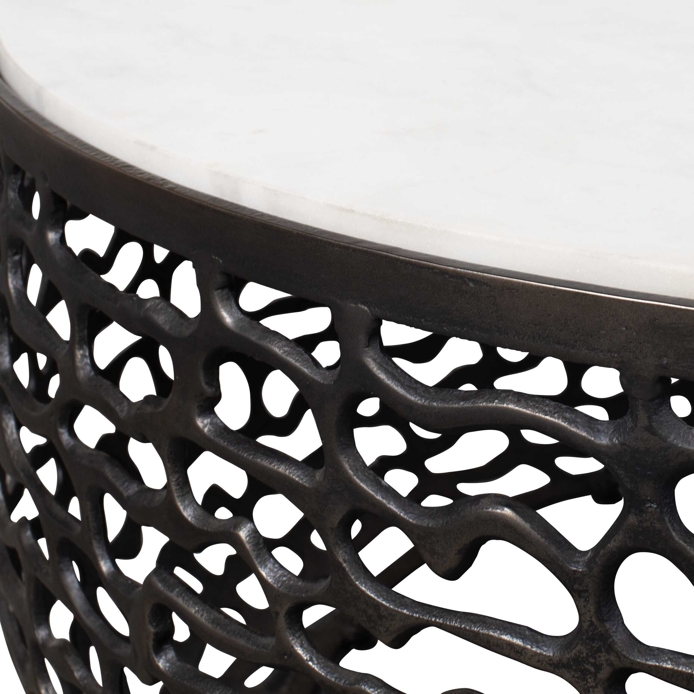 Uttermost Sabena White Marble Outdoor Coffee Table
