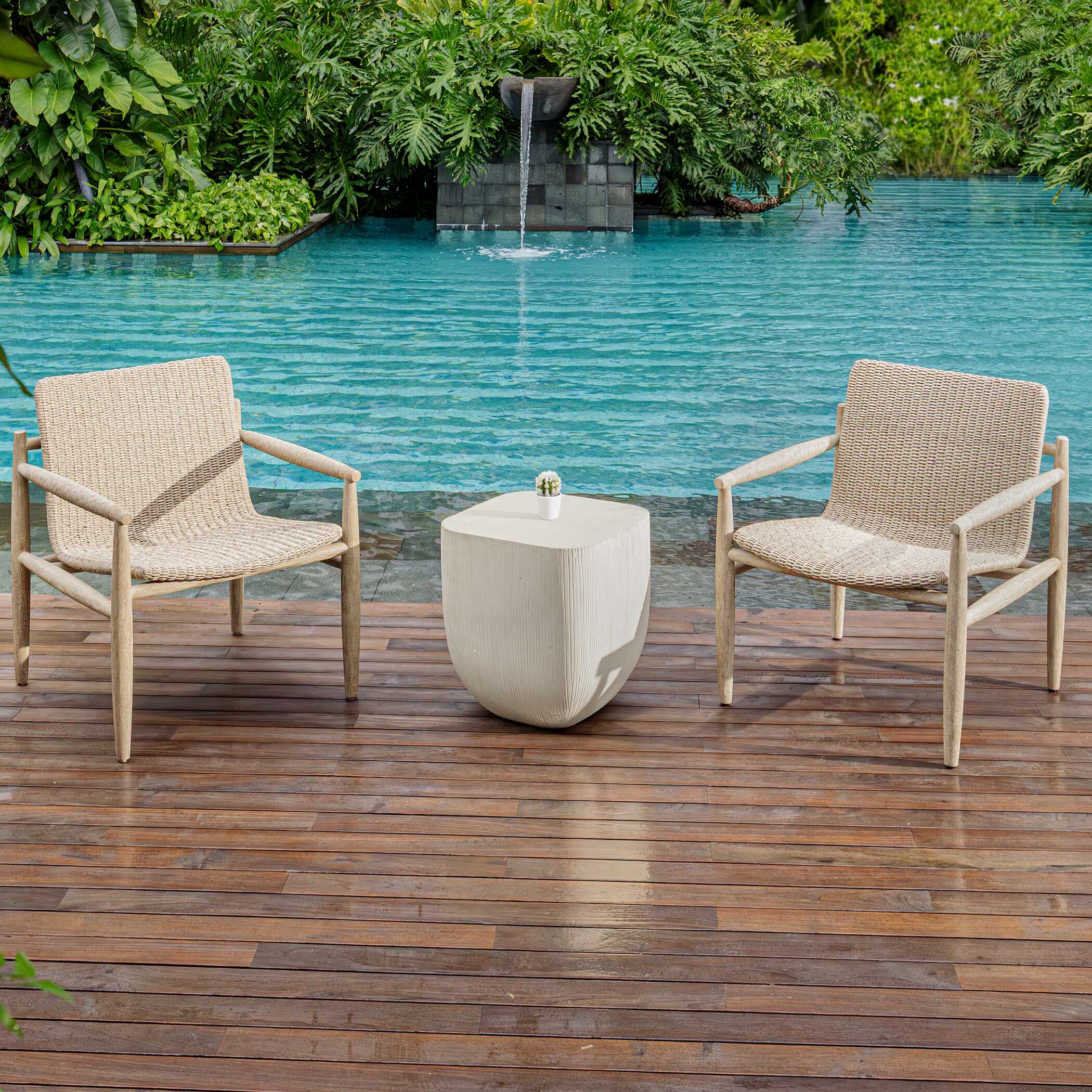 Uttermost Alma Concrete Outdoor Side Table