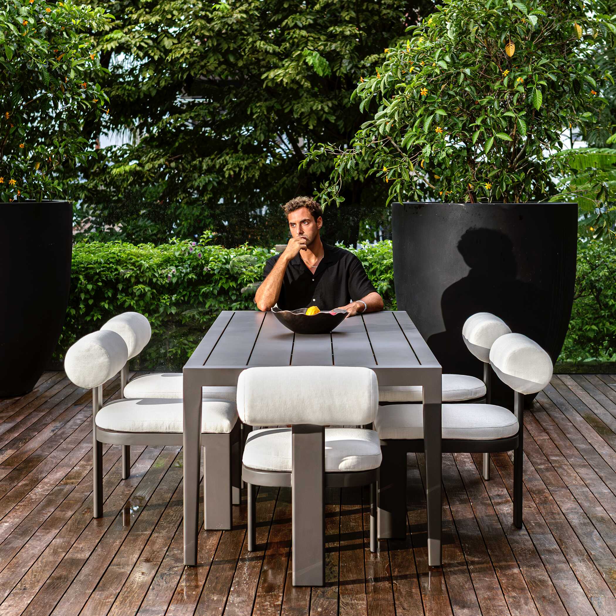 Uttermost Bolster Back Outdoor Dining Chair