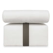 Uttermost Bolster Back White Armless Outdoor Sofa