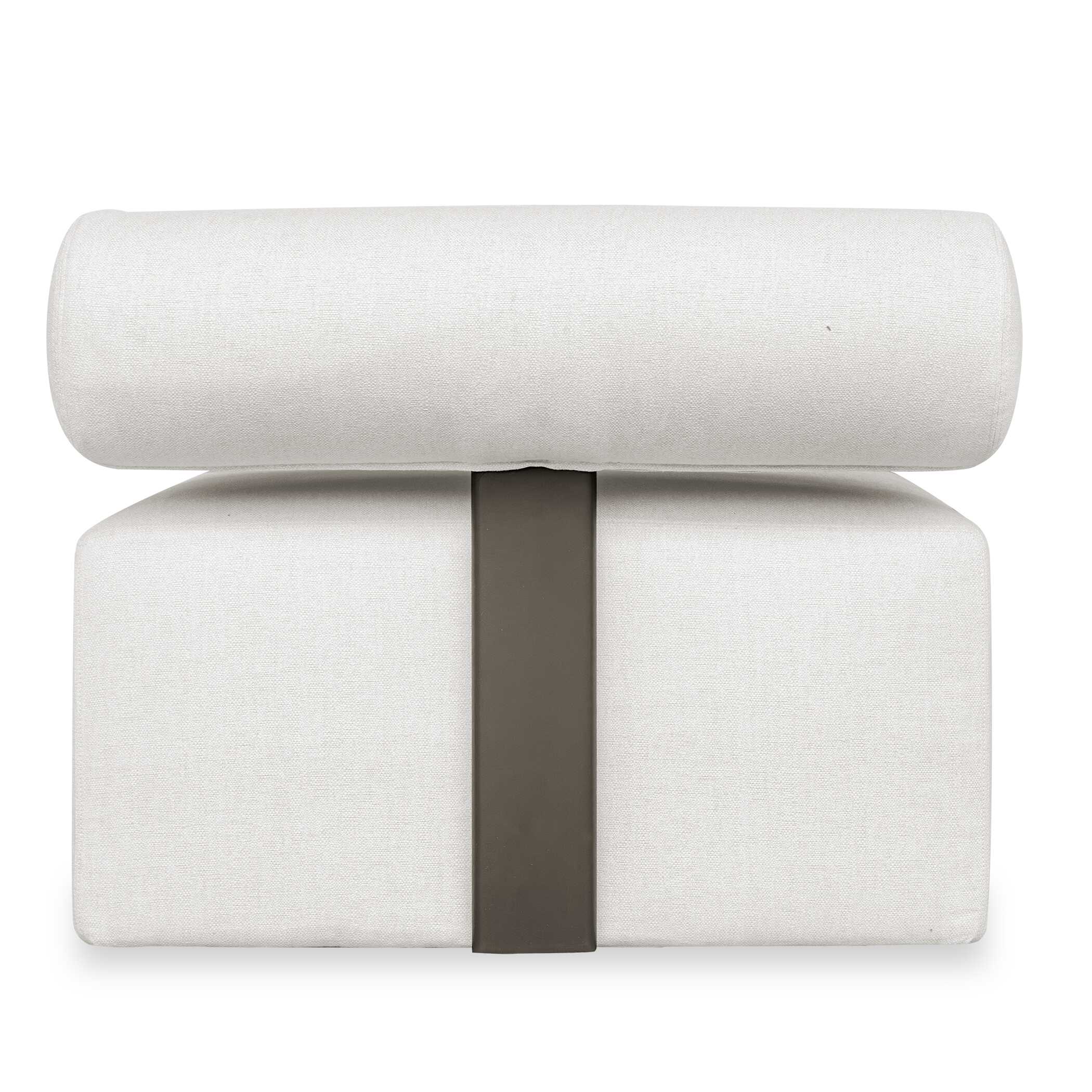 Uttermost Bolster Back White Armless Outdoor Sofa