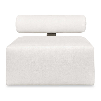 Uttermost Bolster Back White Armless Outdoor Sofa