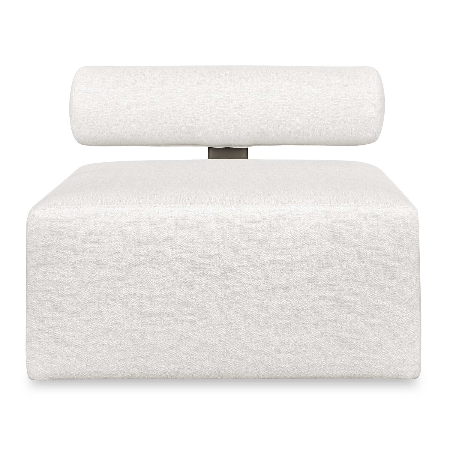 Uttermost Bolster Back White Armless Outdoor Sofa