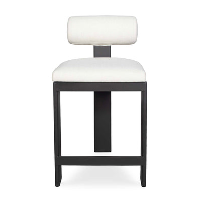 Uttermost Bolster Back White Outdoor Counter Stool