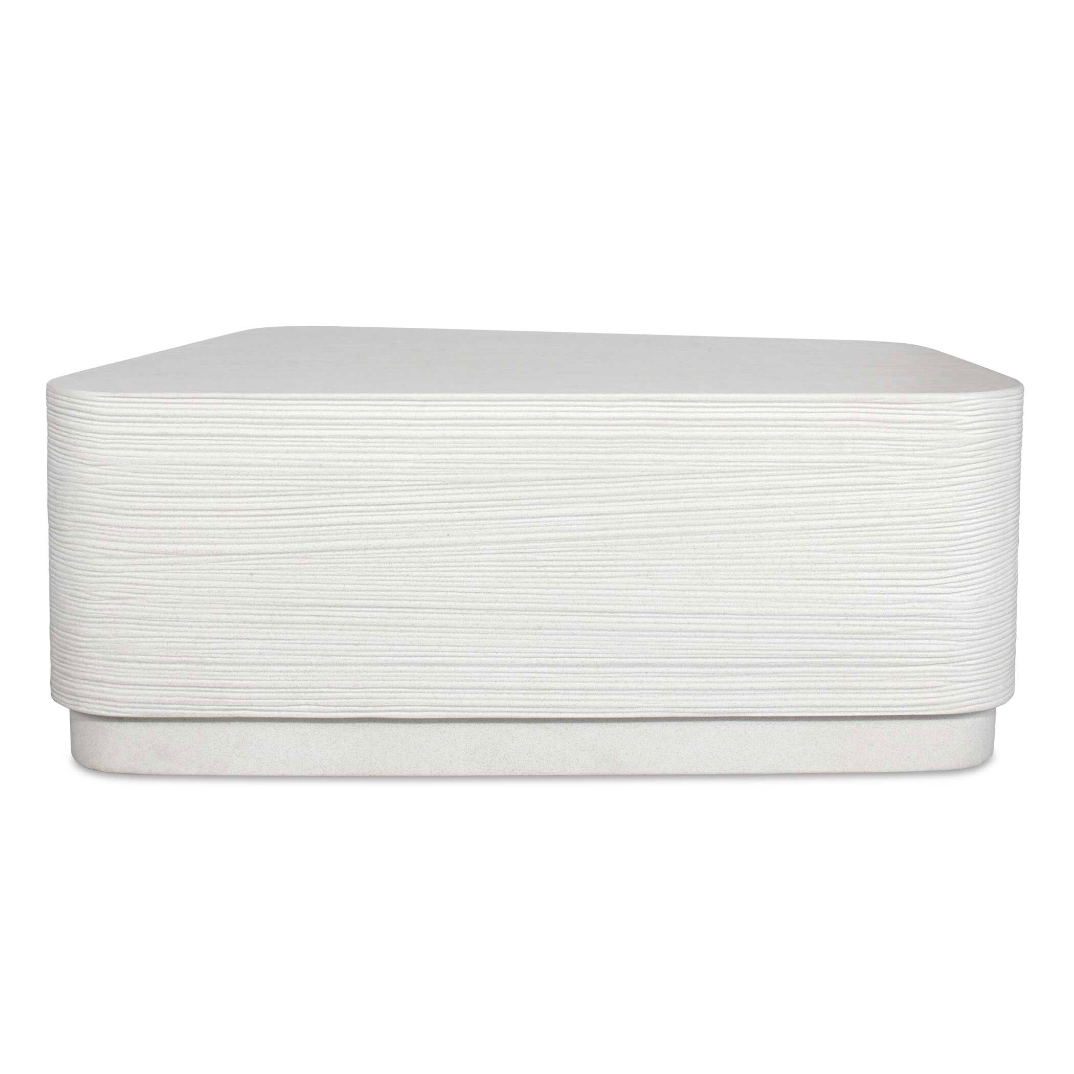Uttermost Saltwater White Concrete Coffee Table