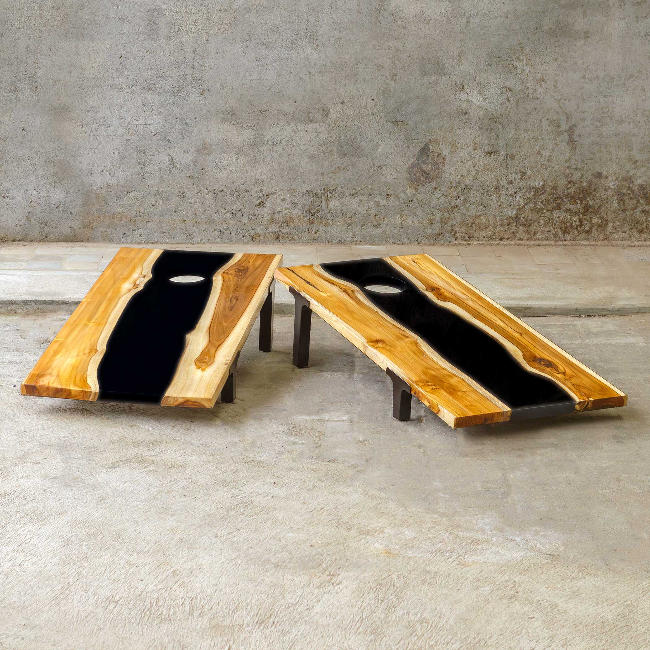 Uttermost Clearwood Black Cornhole Game - Set of 2