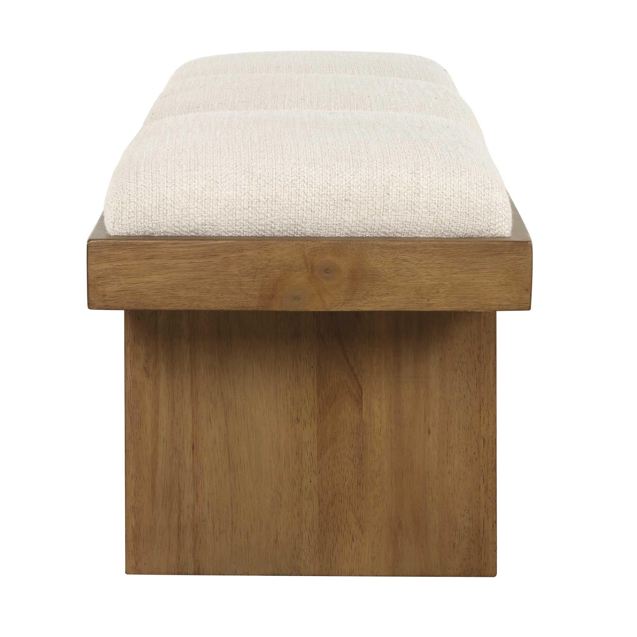 Uttermost Haden White Upholstery Bench