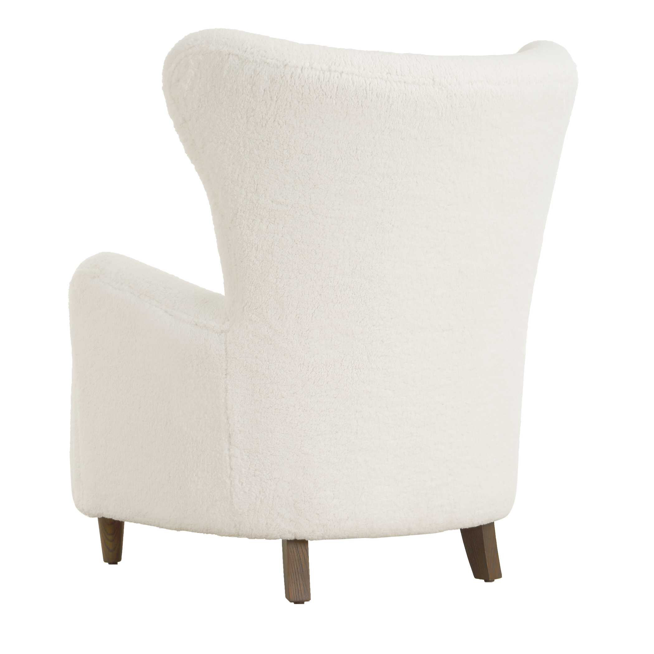 Uttermost Ingel White Wingback Armchair