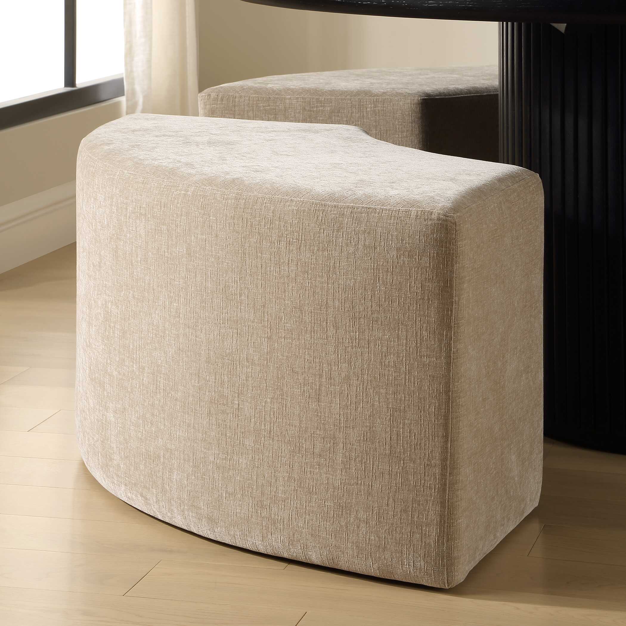 Uttermost Khai Rounded Plush Dining Bench