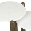 Uttermost Claridge White Marble Nesting Tables - Set of 2