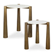 Uttermost Claridge White Marble Nesting Tables - Set of 2