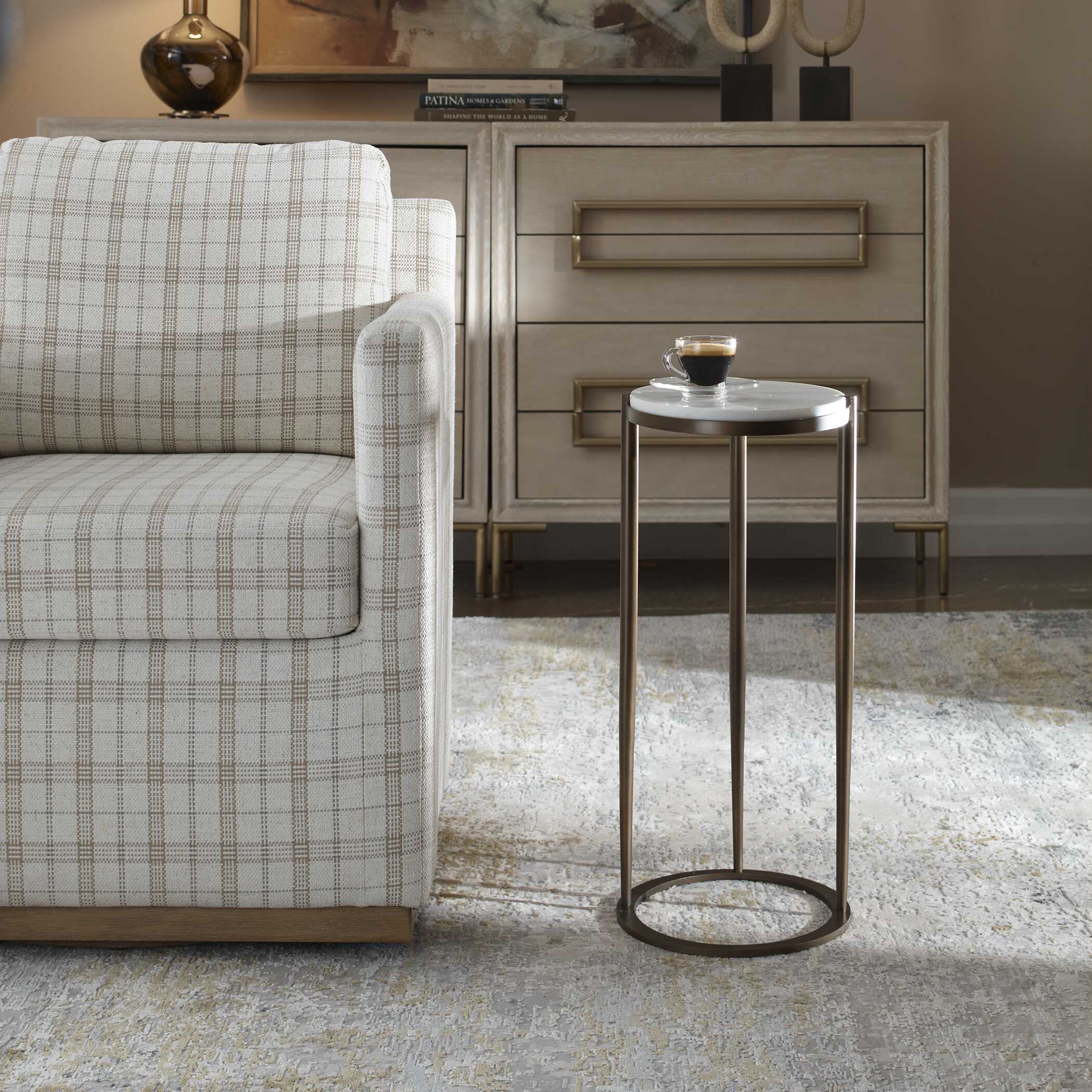 Uttermost Mercier Round Marble Accent Table
