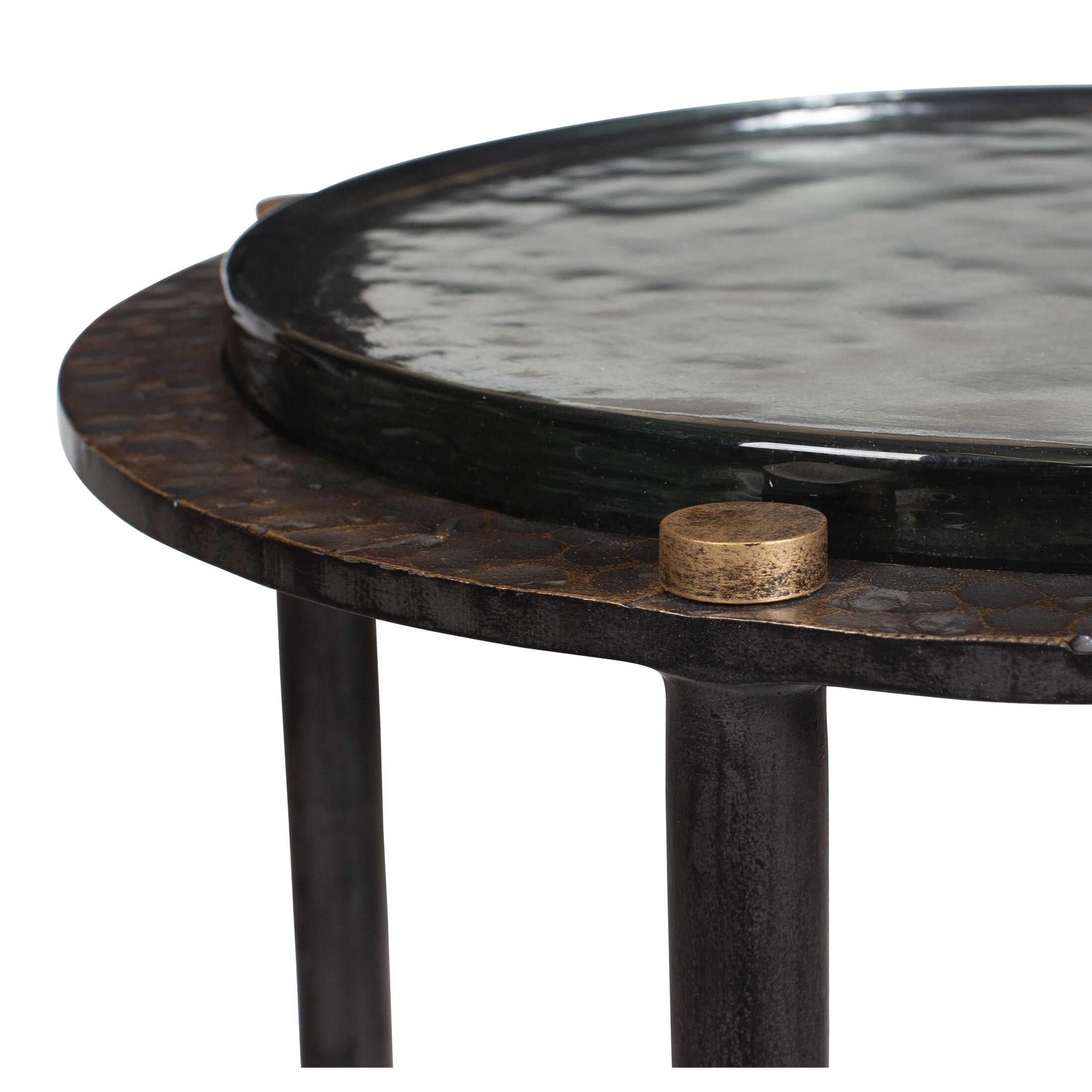 Uttermost Kennington Round Glass Accent Table