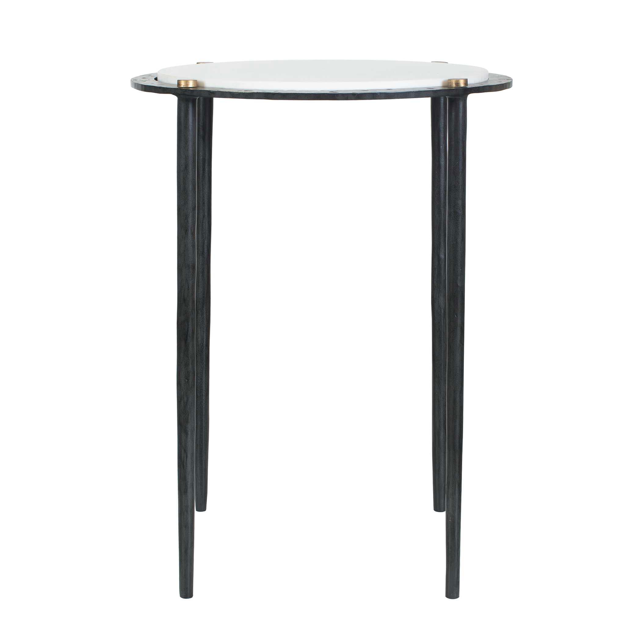 Uttermost Wren Round White Marble Accent Table