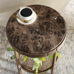 Uttermost Cusano Round Dark Marble Accent Table