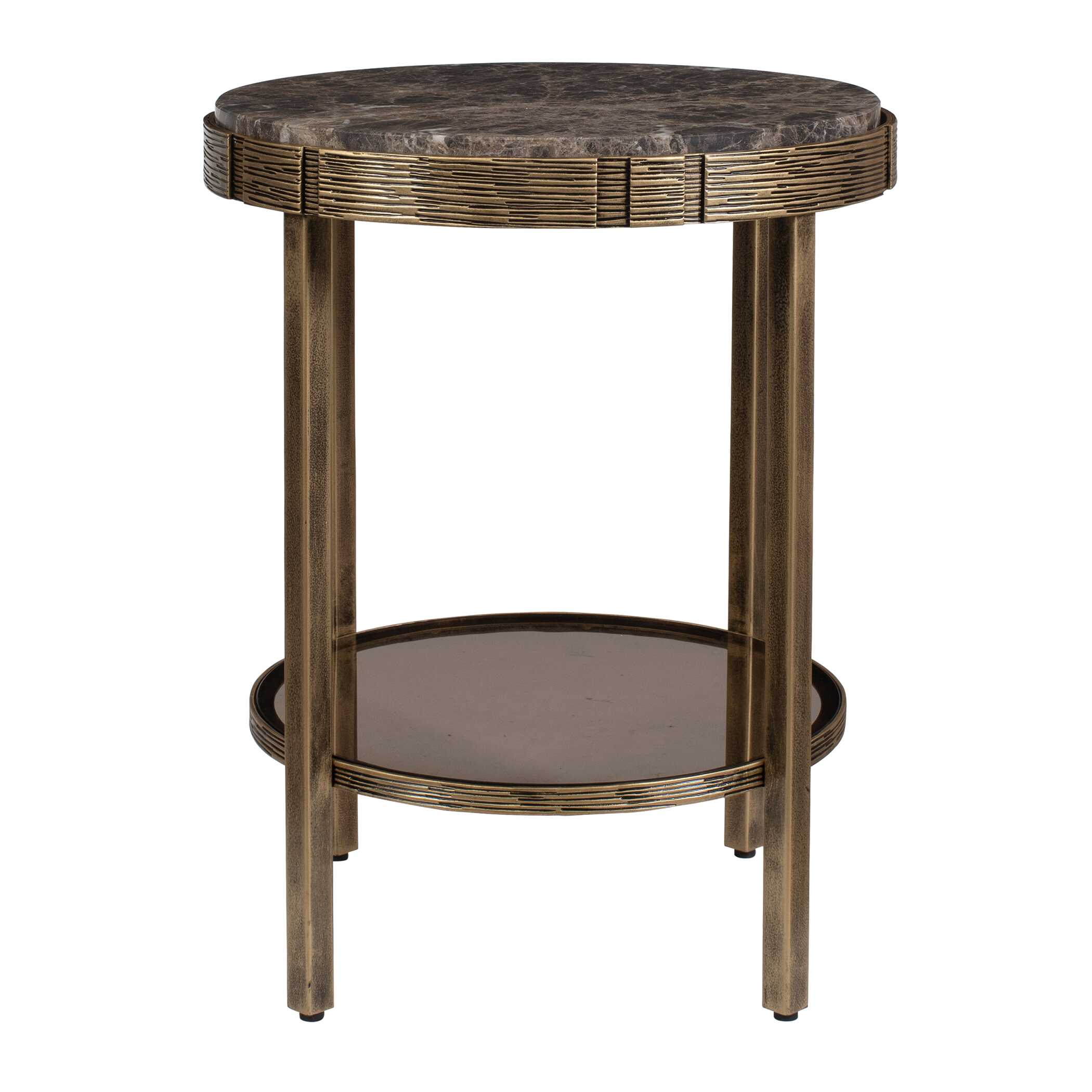 Uttermost Cusano Round Dark Marble Accent Table