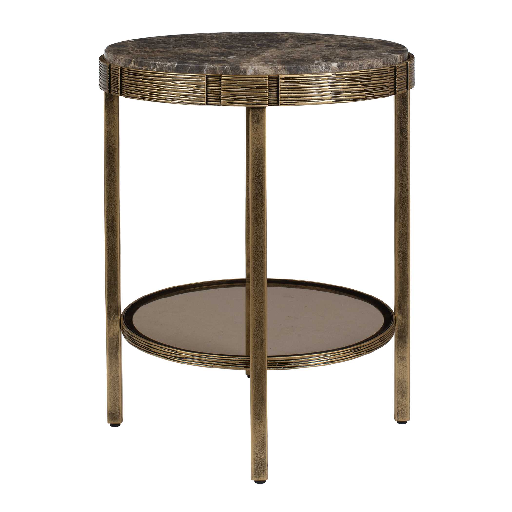 Uttermost Cusano Round Dark Marble Accent Table