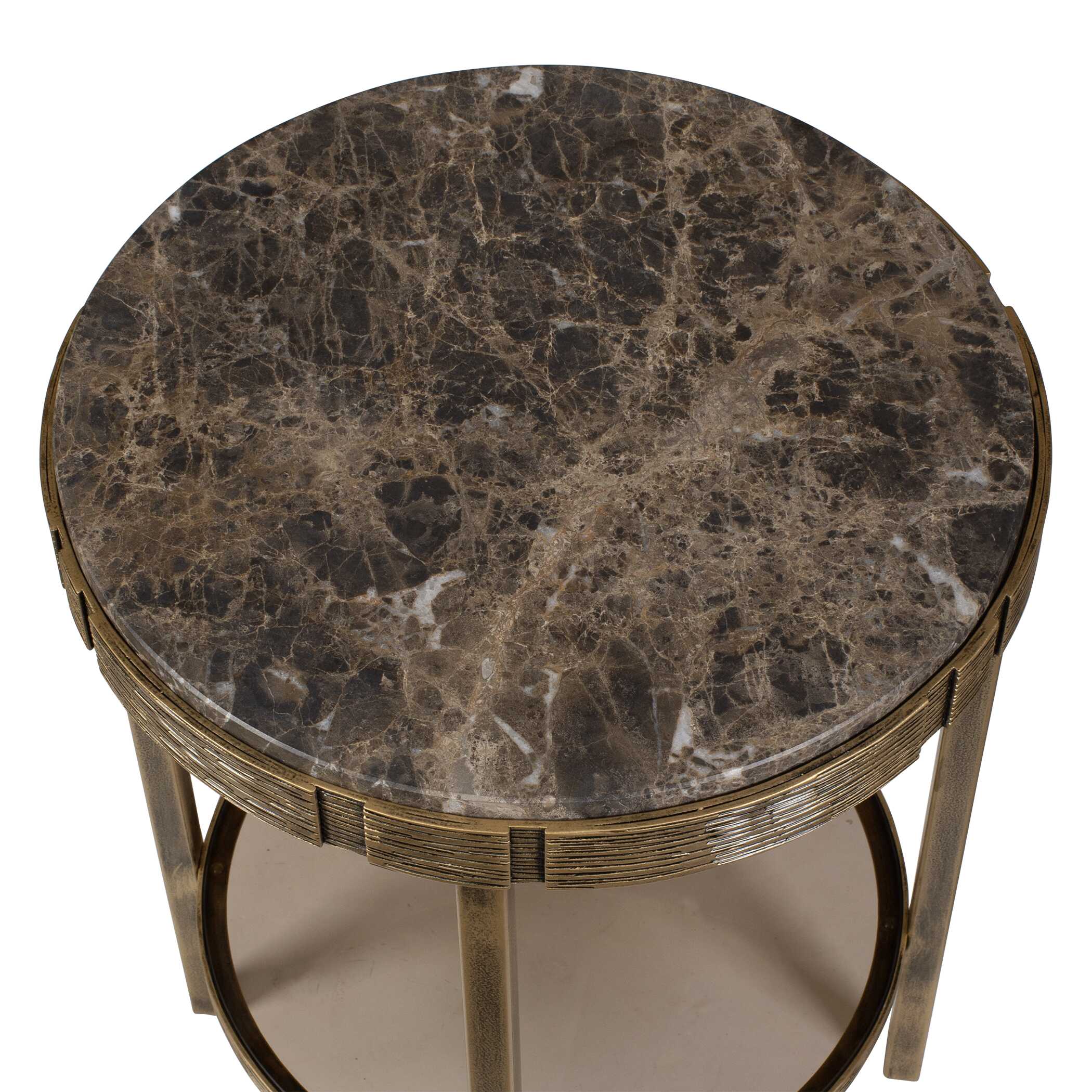 Uttermost Cusano Round Dark Marble Accent Table