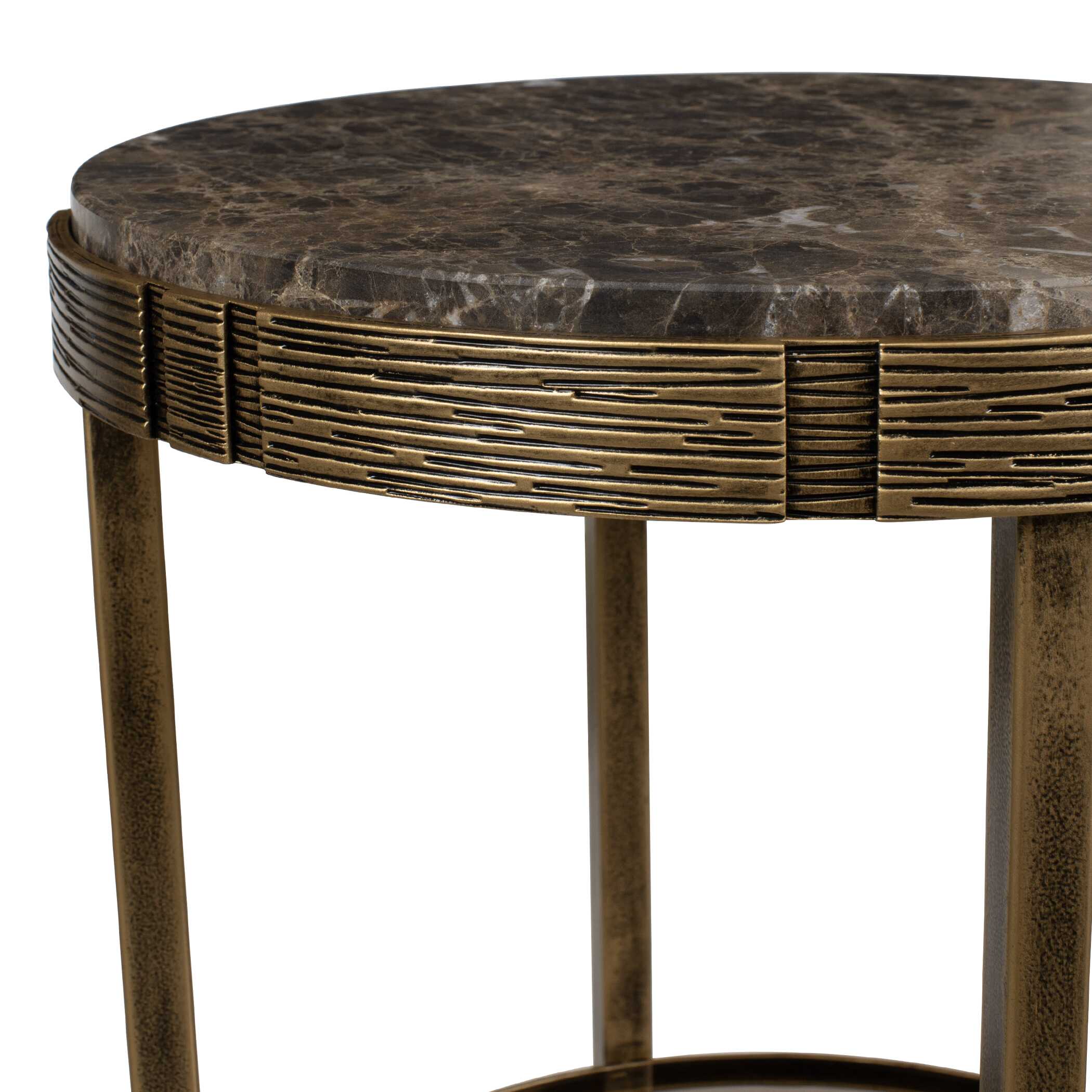 Uttermost Cusano Round Dark Marble Accent Table