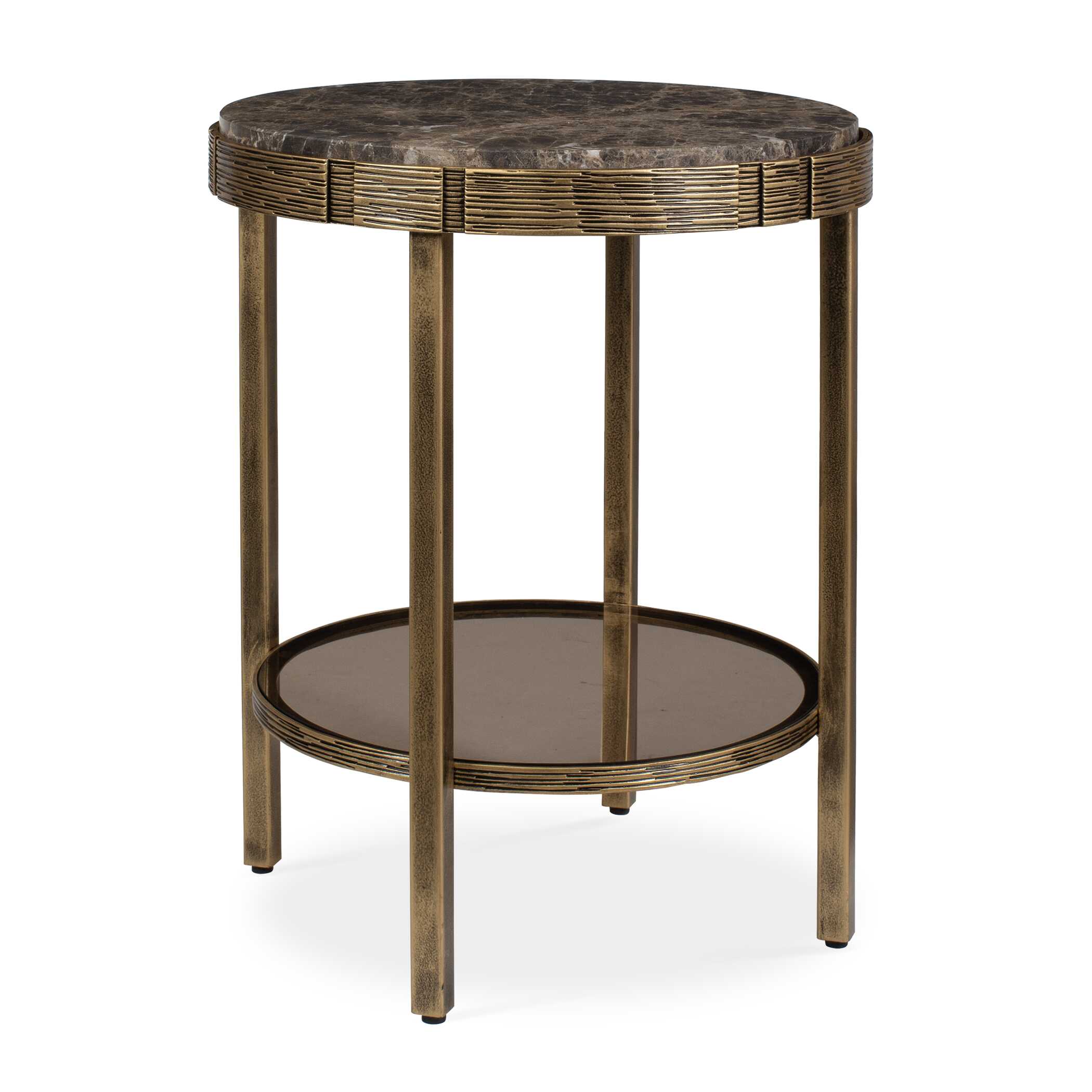 Uttermost Cusano Round Dark Marble Accent Table