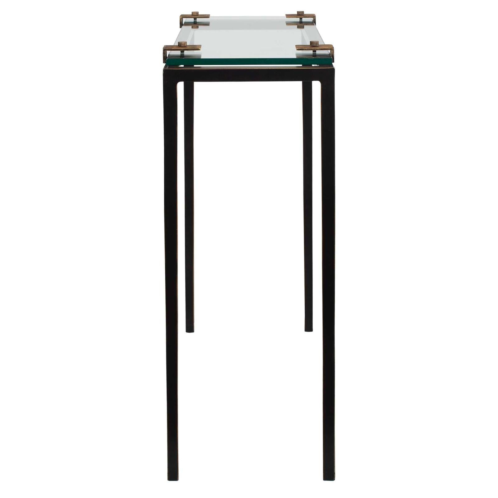 Uttermost Averona Glass Top Accent Table