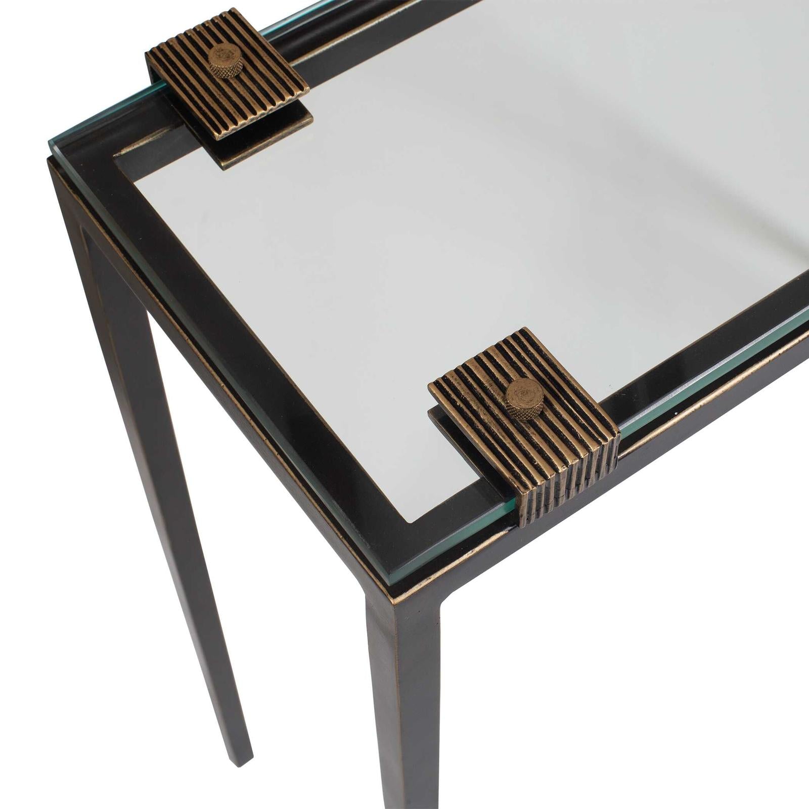 Uttermost Averona Glass Top Accent Table