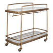 Uttermost Scarritt Antique Brass Bar Cart