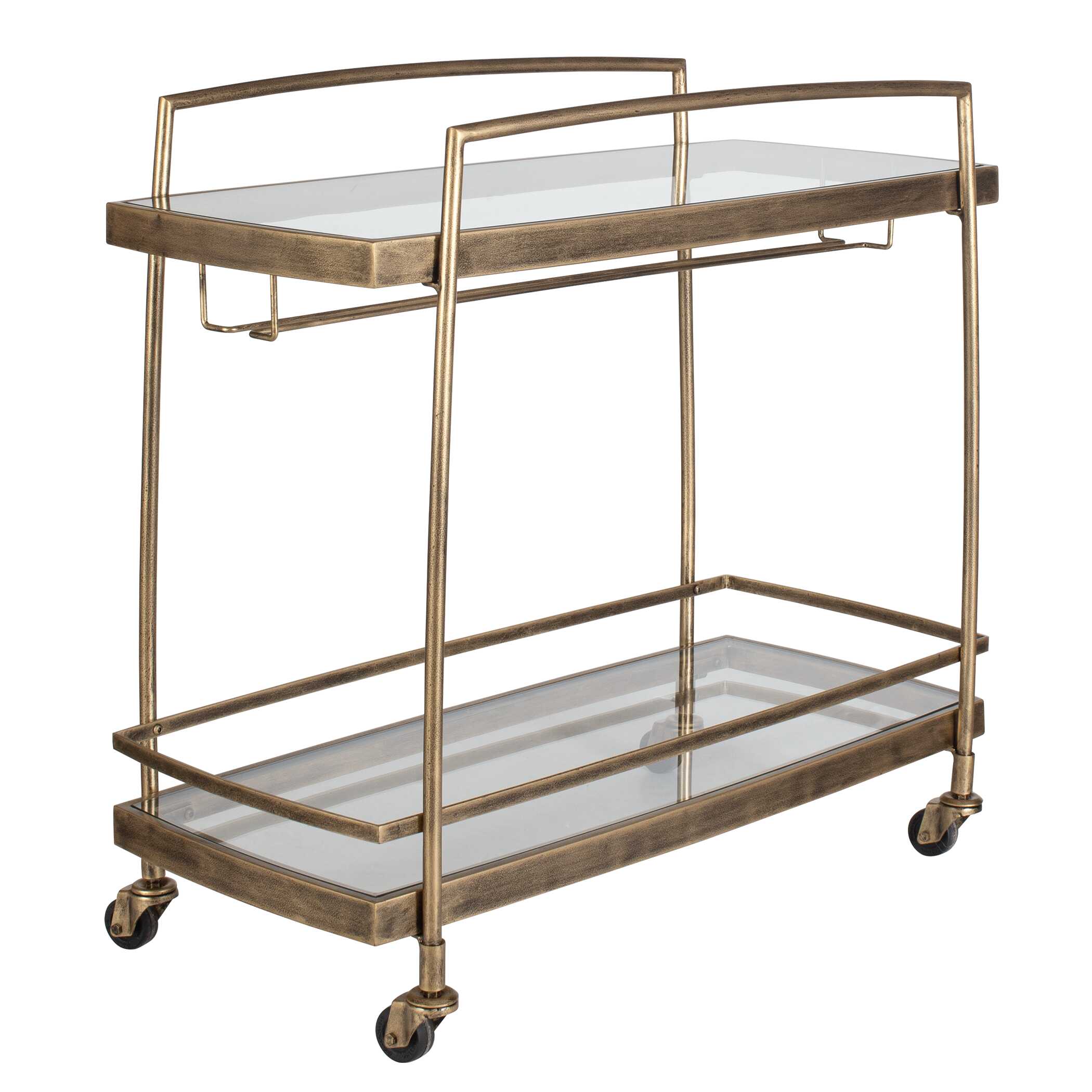 Uttermost Scarritt Antique Brass Bar Cart