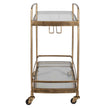 Uttermost Scarritt Antique Brass Bar Cart