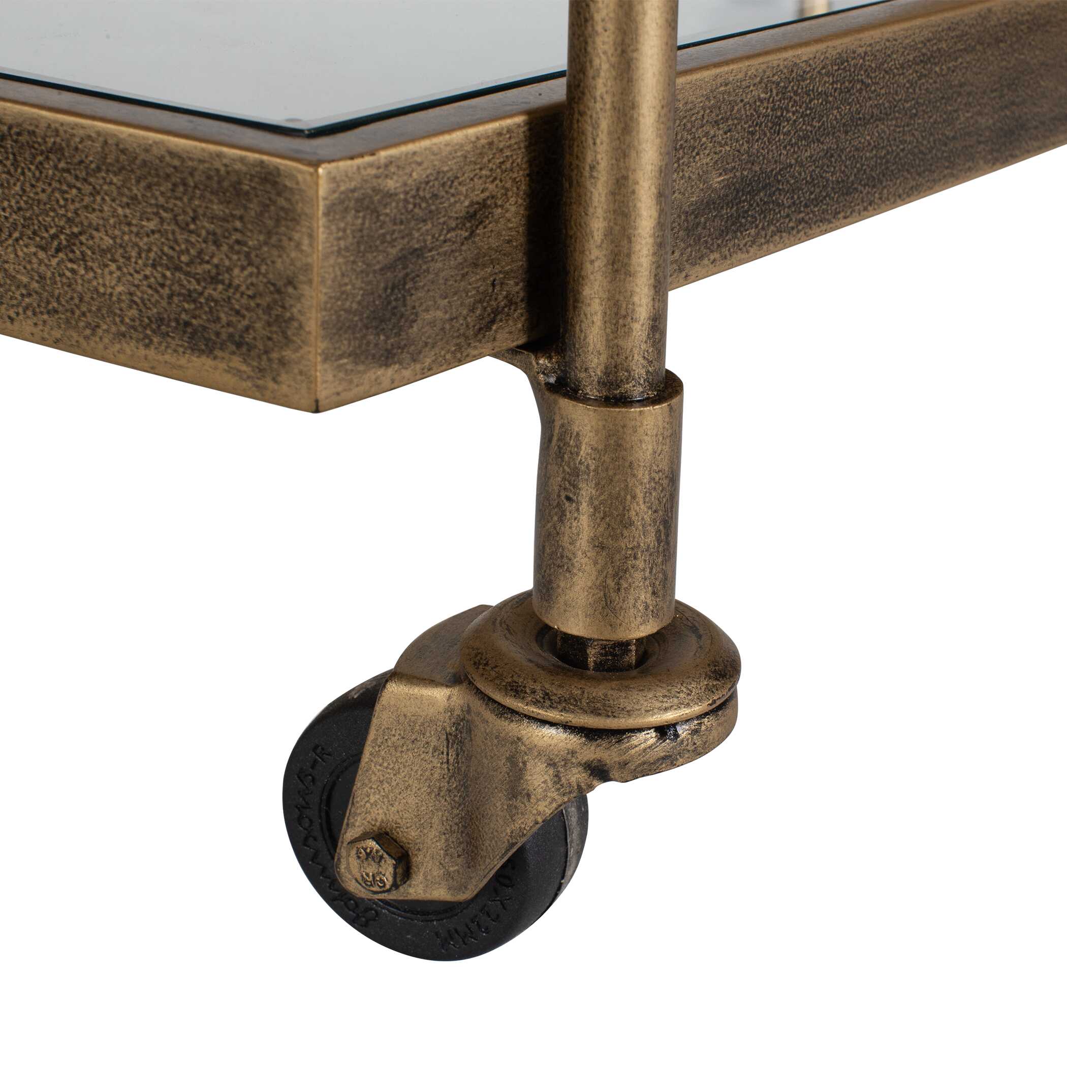 Uttermost Scarritt Antique Brass Bar Cart