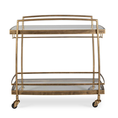 Uttermost Scarritt Antique Brass Bar Cart
