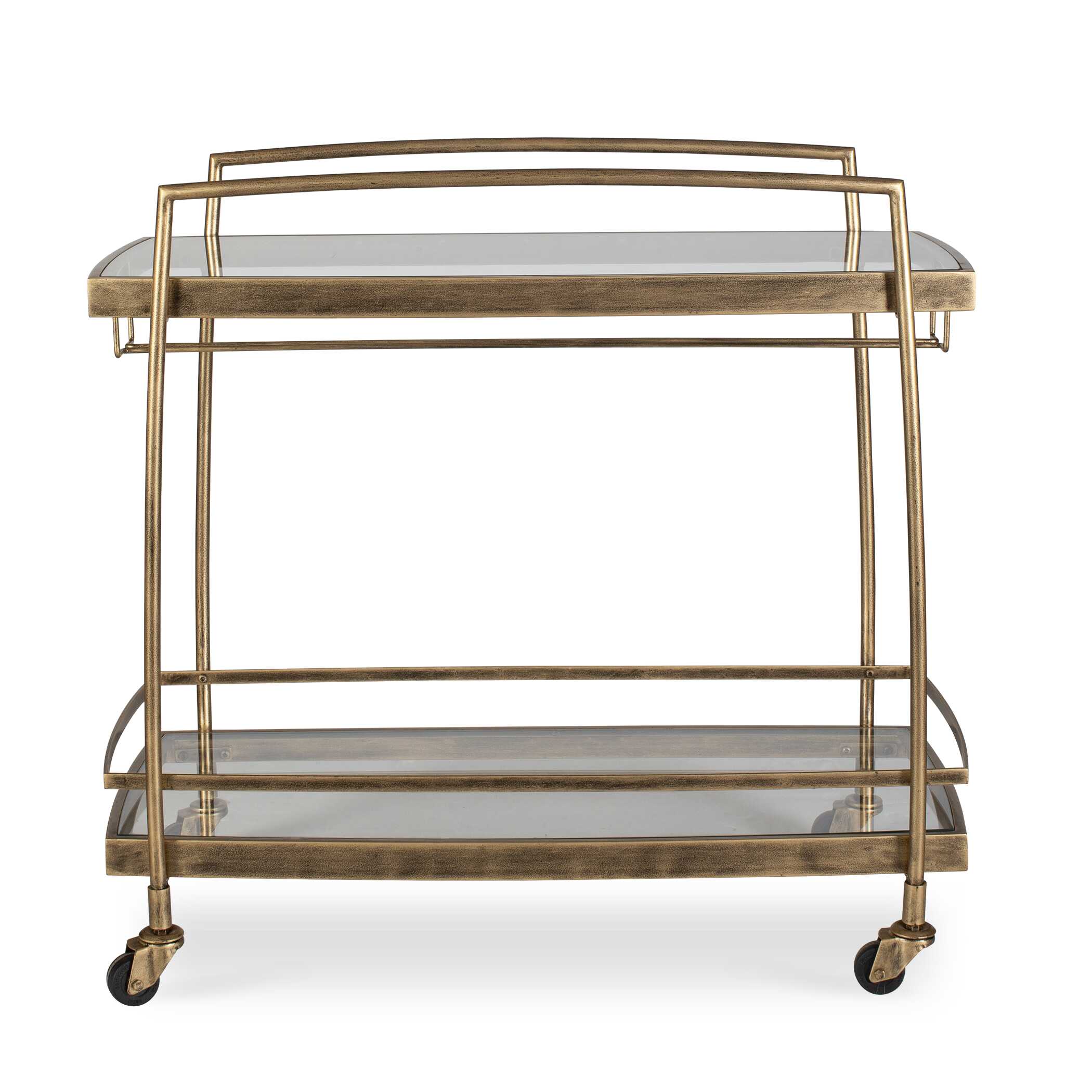 Uttermost Scarritt Antique Brass Bar Cart