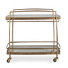 Uttermost Scarritt Antique Brass Bar Cart